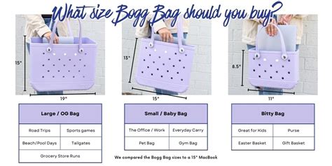 bogg bag size chart.